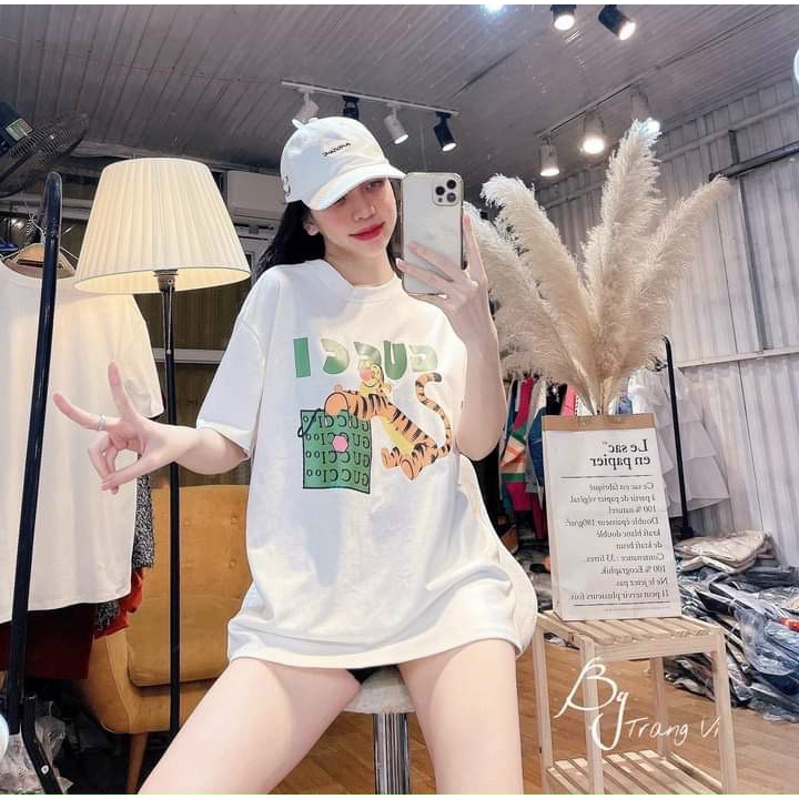 Áo Phông Hổ guccii Áo thun cotton form rộng HD