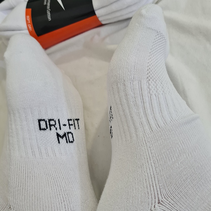 Pack 3 Đôi tất thể thao Nike Trung cổ DRIFIT White/Black SX7664-100