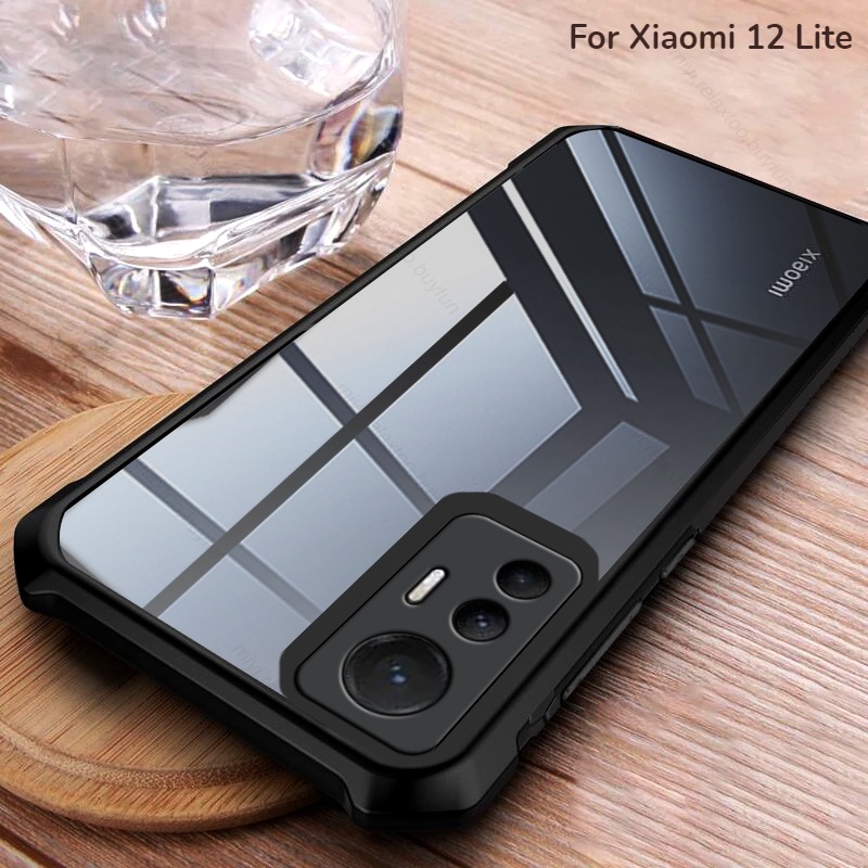 Ốp Điện Thoại Acrylic Trong Suốt Chống Sốc Cho Xiaomi 12 T 12T Pro Lite Case Mi 12Lite 12Pro Light 5G