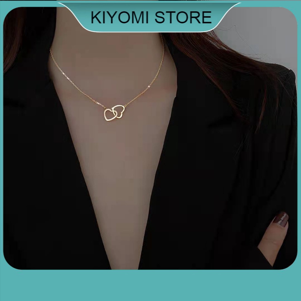 Dây Chuyền Hình Trái Tim Phong Cách Hàn Quốc Xinh Xắn Dễ Thương KIYOMI STORE