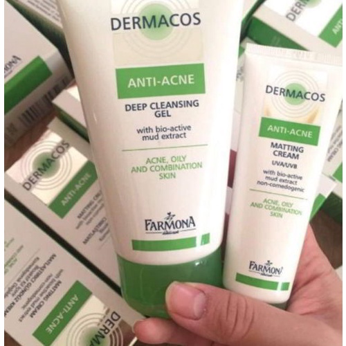 Sữa rửa mặt Dermacos Anti Acne Deep Cleansing Gel 150ml giúp kiểm soát dầu và ngăn mụn