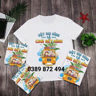 Áo thun nhóm gia đình đa chủng loại một gia đình là chơi hết mình