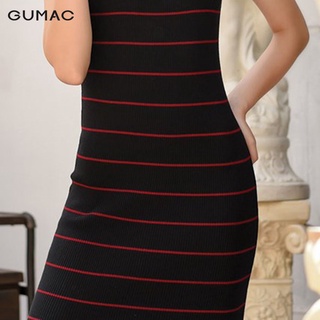 Đầm len ôm sọc DA9222 GUMAC