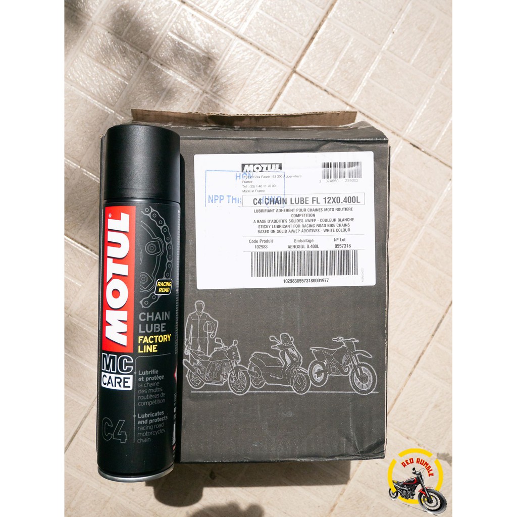 Chai xịt dưỡng sên - xích Motul C4 Factory Line 400ml