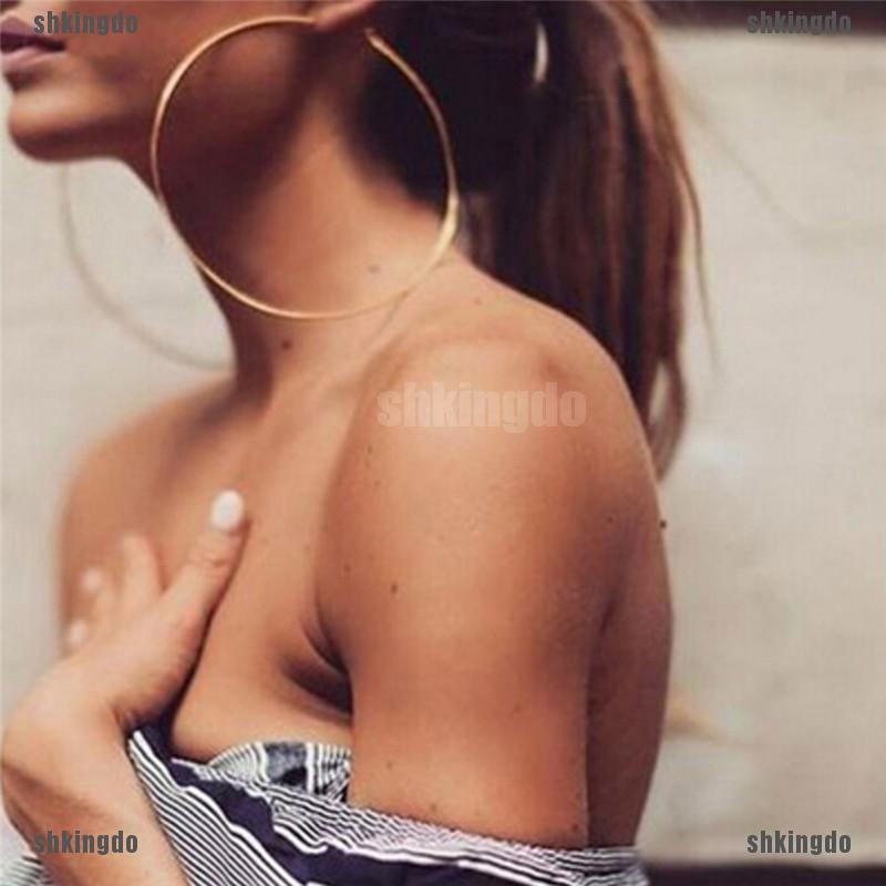 Khuyên tai dáng tròn cỡ lớn quyến rũ cho nữ