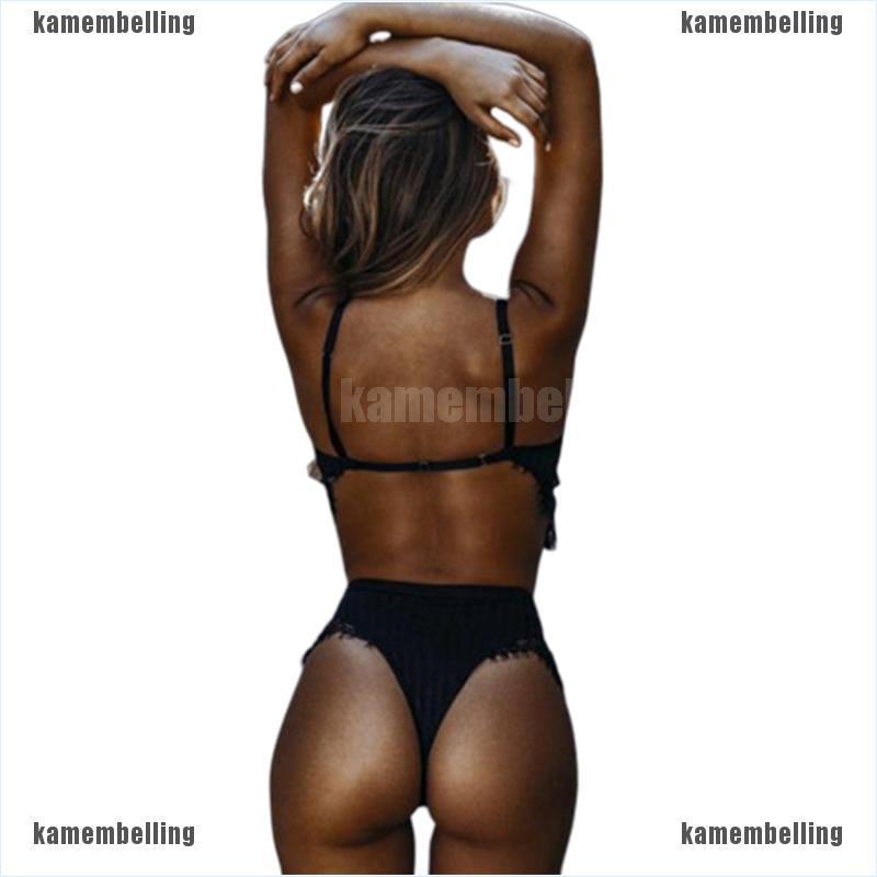 Bộ Đồ Lót Ren Trong Suốt Lưng Cao Thiết Kế Quyến Rũ Cho Nữ