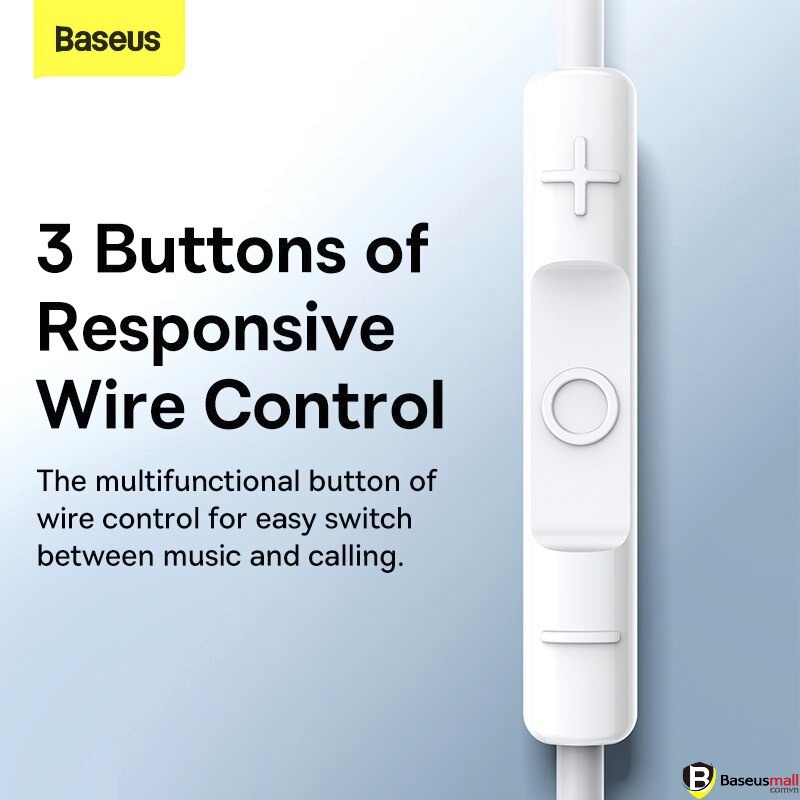 Baseus -BaseusMall VN Tai nghe in Ear Baseus Encok C17 Type-C (Wired Earphone with Mic Stereo Headset Earbuds Earpiece)