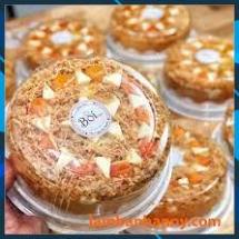 Bộ 20 hộp nhựa đựng bánh tròn 18cm đế trắng A022 đựng bánh bông lan trứng muối, rau cau, bánh bò