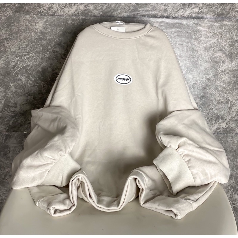 Áo nỉ cổ tròn in logo/chữ màu pastel (annstore_ảnh thật)