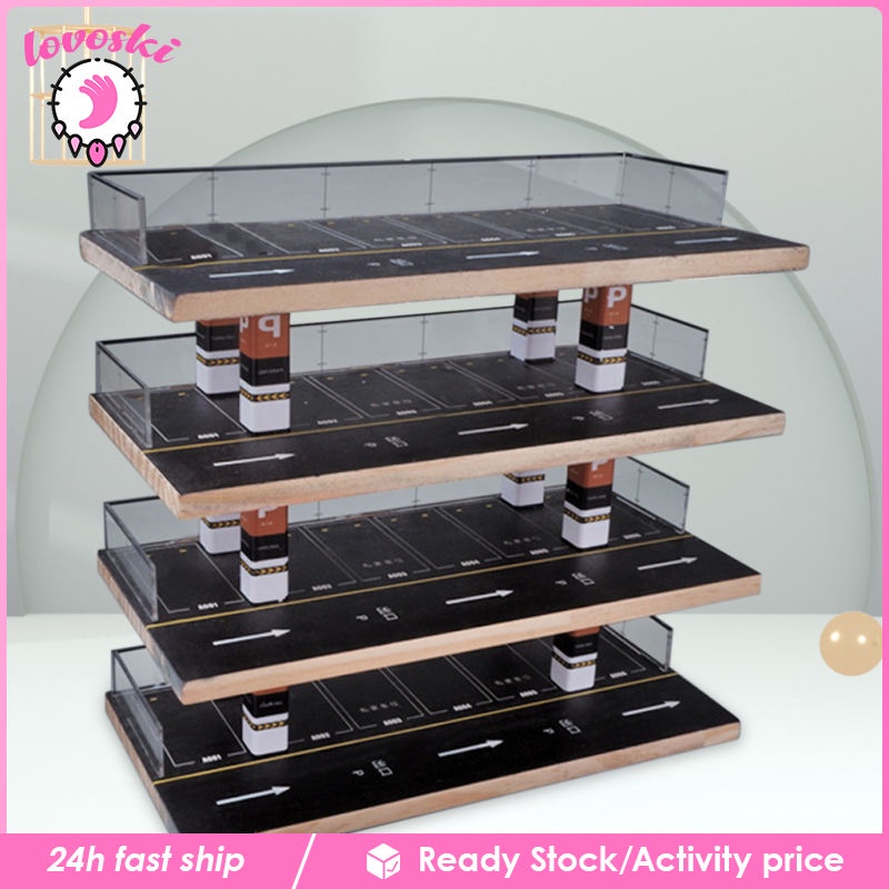 Mô hình bãi đậu xe diorama bằng acrylic tỉ lệ 1:64 chất lượng cao
