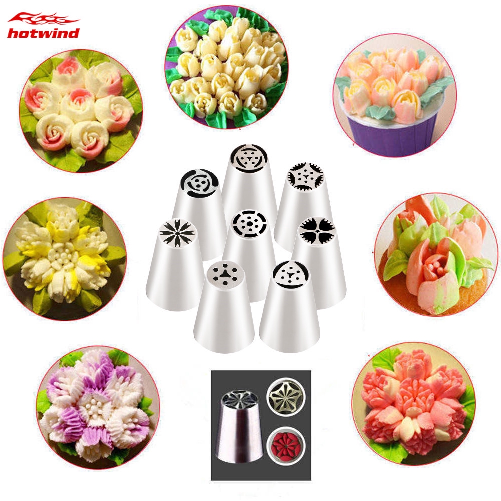 Set 13 Đui Bắt Kem Trang Trí Bánh Bằng Thép Không Gỉ