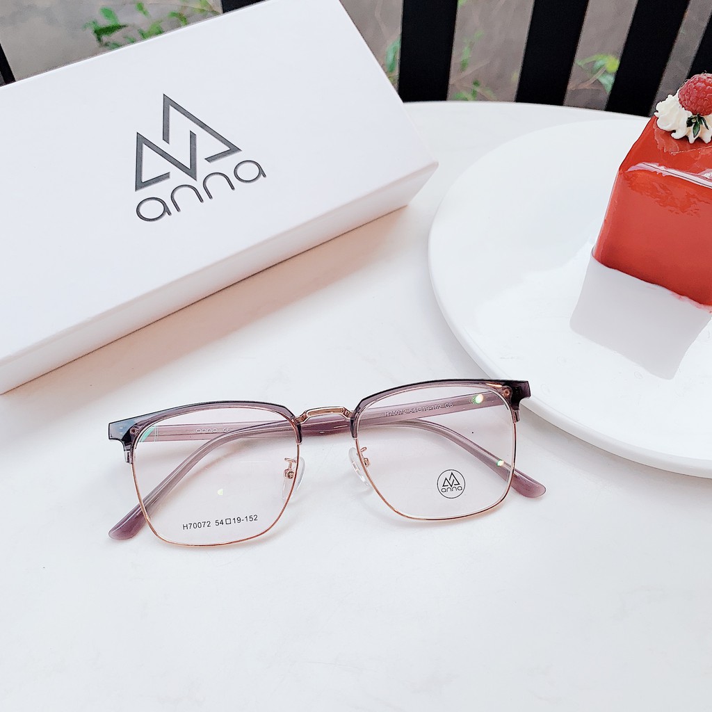 Kính mắt nửa gọng thời trang ANNA dáng vuông cho nam nữ sang trọng ANNA0024 | BigBuy360 - bigbuy360.vn
