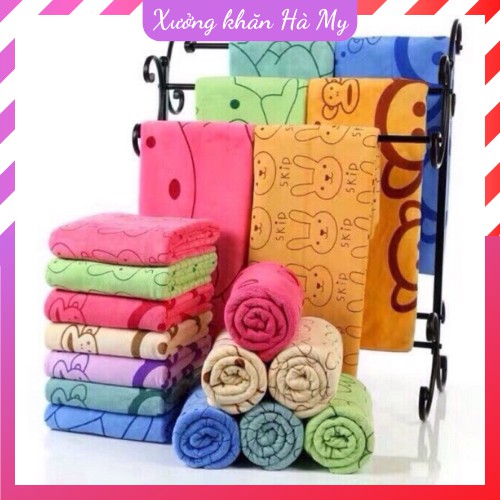 Khăn tắm đa năng KT 50x100cm 💖GIÁ GỐC TẬN XƯỞNG💖 Chất liệu Microfiber nhiều hình ngộ nghĩnh