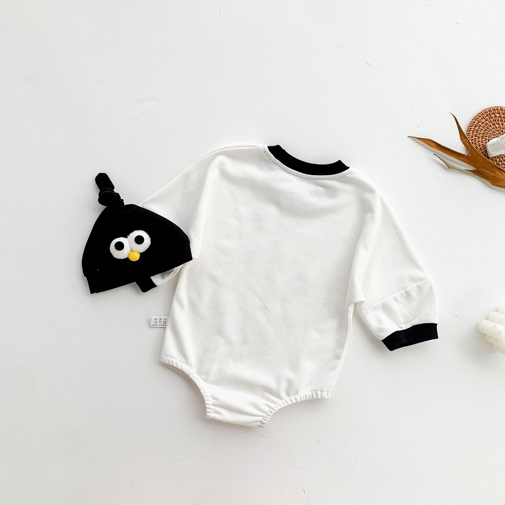 Áo Liền Quần Dài Tay In Hình Bộ Não Cho Bé Trai &amp; Gái Sơ Sinh