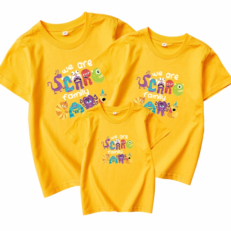 Áo Gia Đình Familylove - Mẫu Áo Đồng Phục Gia Đình We Are Scare Family Carc Chất Liệu Cotton 100% Co Giãn