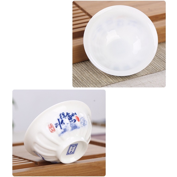 Chén Sứ Cảnh Đức Dùng Thưởng Trà Bằng Sứ Thanh Khiết Thấu Quang 35 ml