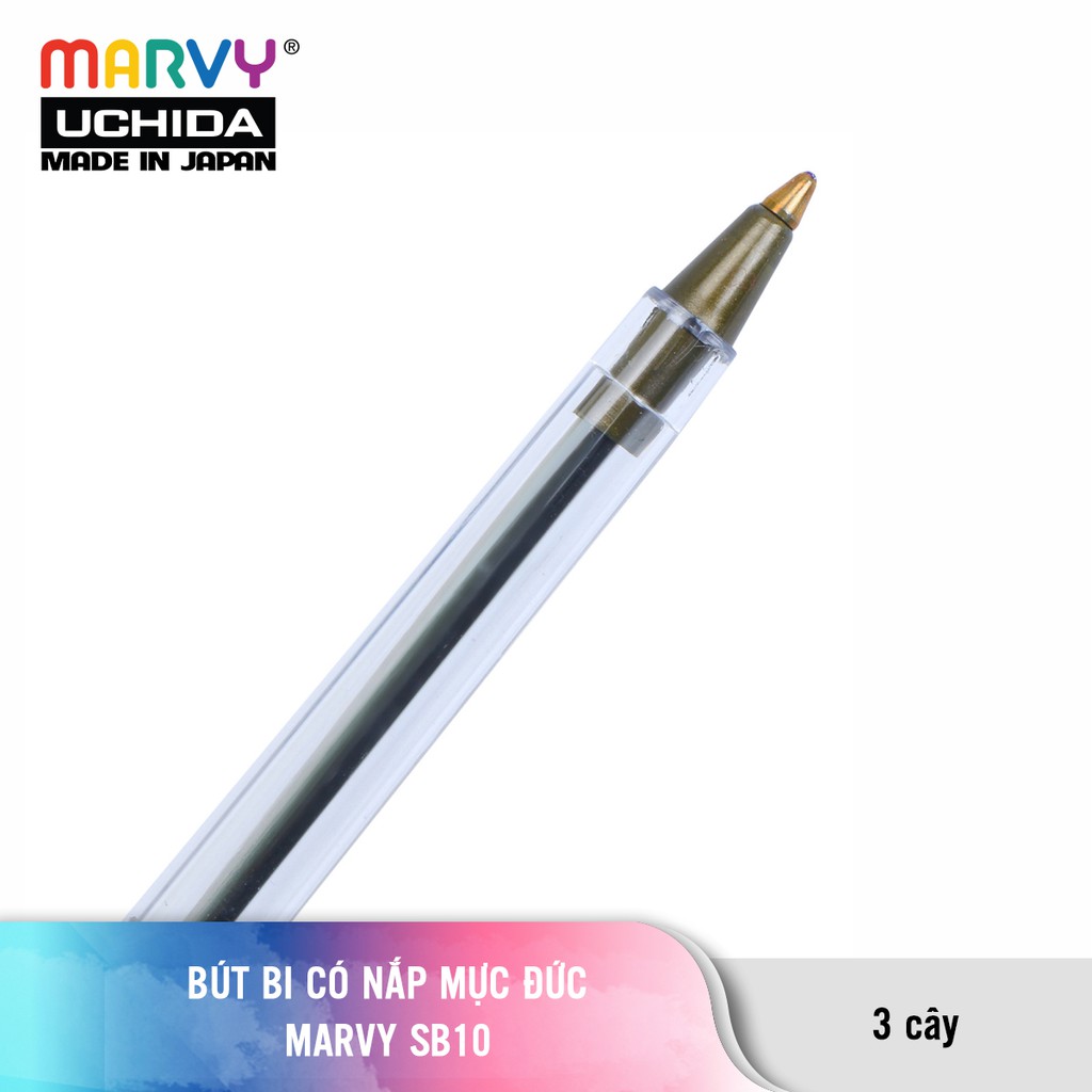 Combo 3 cây Bút bi có nắp Marvy Uchida SB10 ngòi 1.0mm