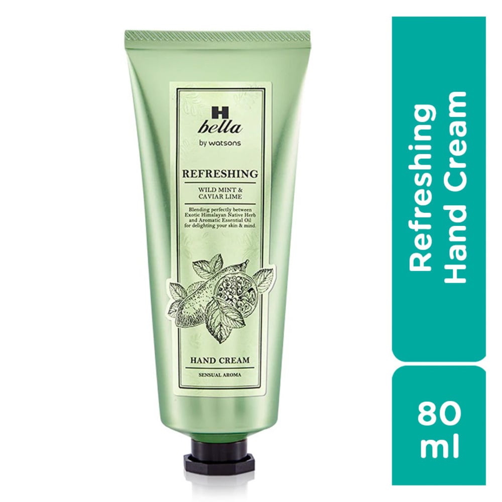 Kem Dưỡng Tay H Bella By Watsons Refreshing Từ Bạc Hà Á &amp; Chanh Trứng Cá 80ml