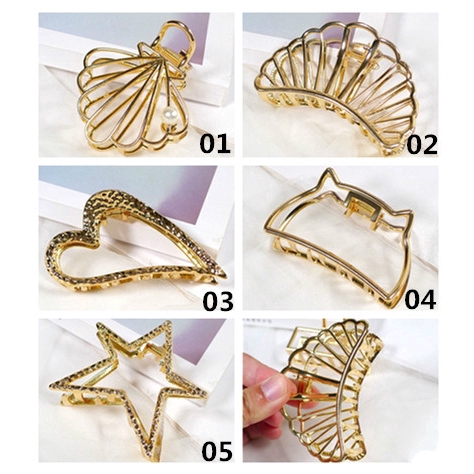 Kẹp tóc trái tim vàng phong cách Hàn Quốc thời trang cho nữ