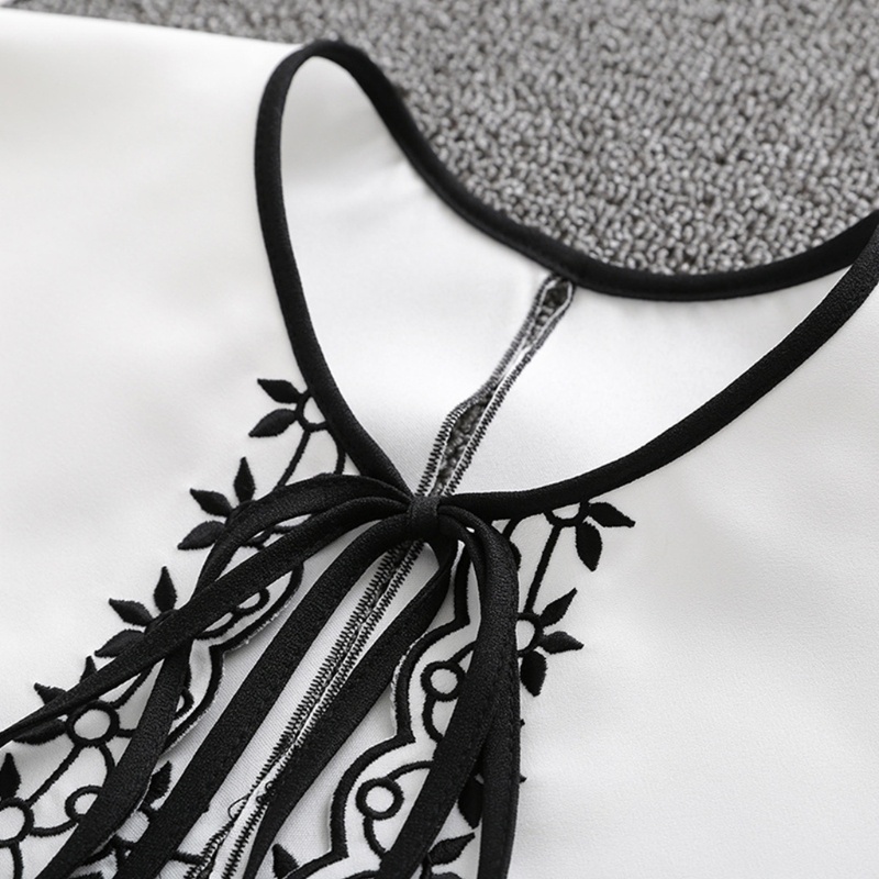 Cổ Áo Giả Thêu Hoa Có Thể Tháo Rời