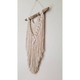 Rèm macrame màu trắng trang trí - 60cm