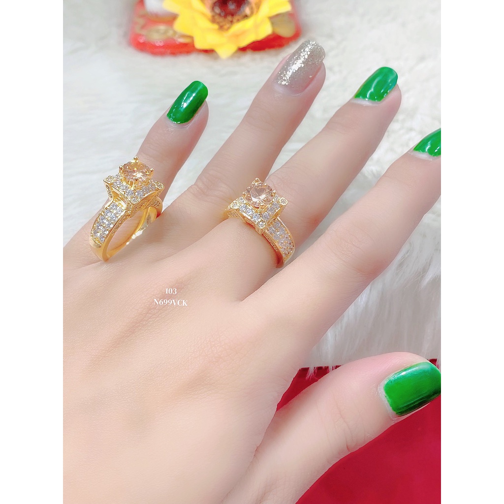 UHA - Nhẫn nữ mạ vàng 18k đính đá CZ N699 ( giá tốt nhất )