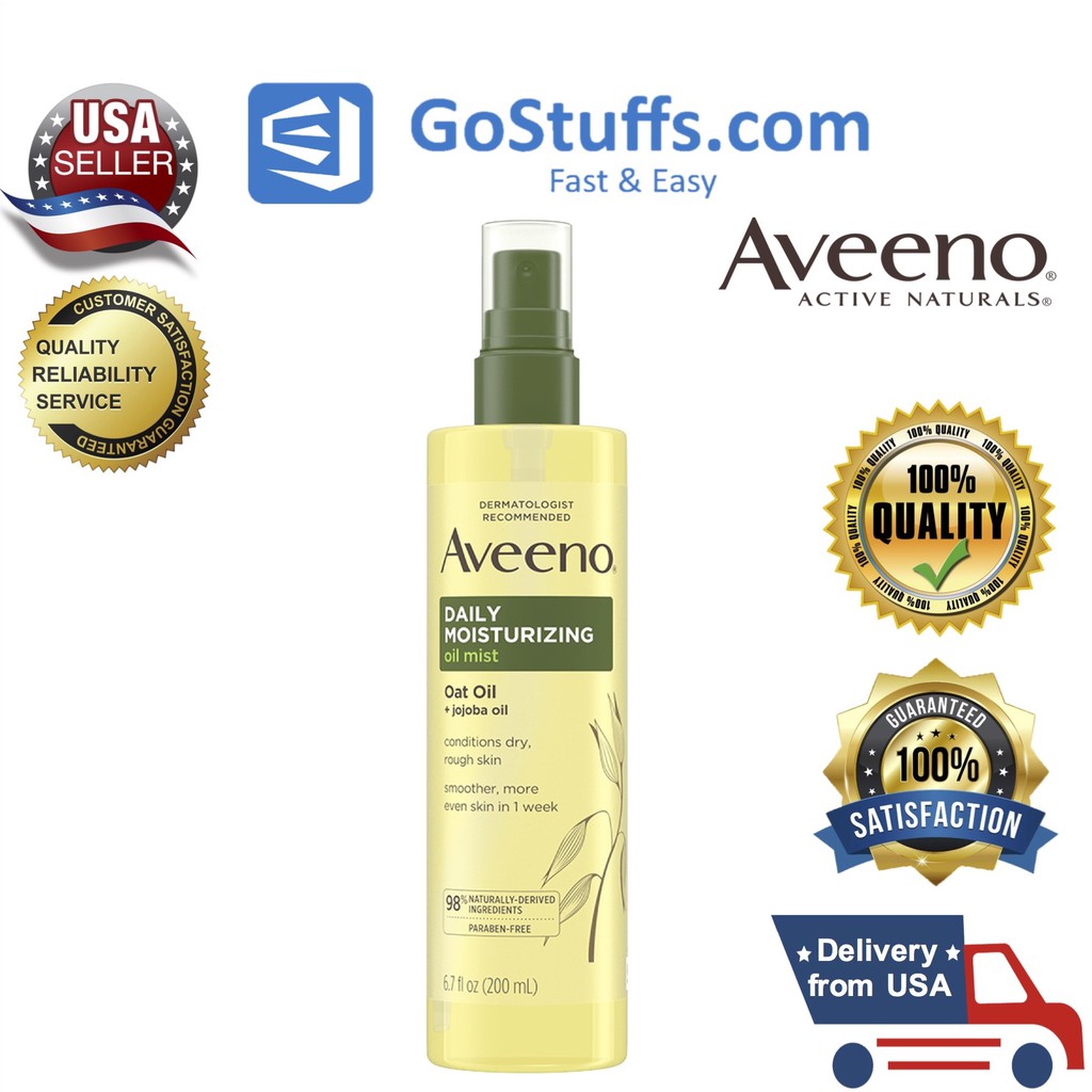 [Hàng Mỹ] Dầu xịt dưỡng ẩm toàn thân Aveeno Daily Moisturizing Oil Mist 200ml