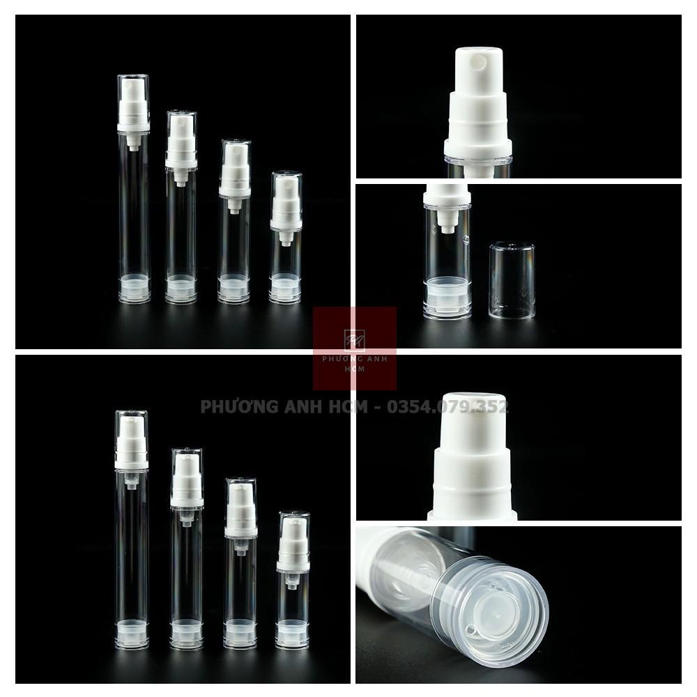 Chai Hút Chân Không 30ml/50ml - Chai Lọ Nhựa Trong Suốt Xịt Nhỏ Giọt Hút Chân Không - Chai Chiết Mỹ Phẩm