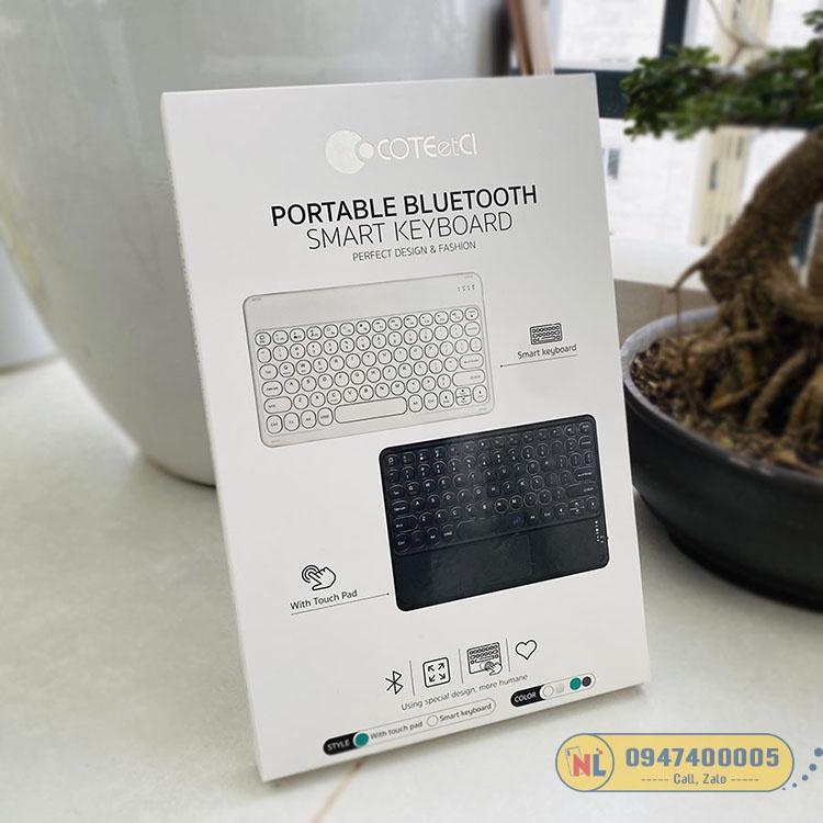 Bàn phím Bluetooth chính hãng Coteetci có Trackpad Chính Hãng