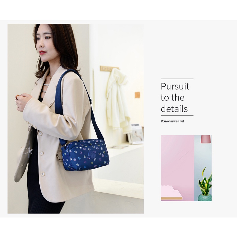 Túi Đeo Vai Bằng Vải Nylon Kiểu Dáng Mới Mẻ Nhỏ Nhắn Dành Cho Nữ