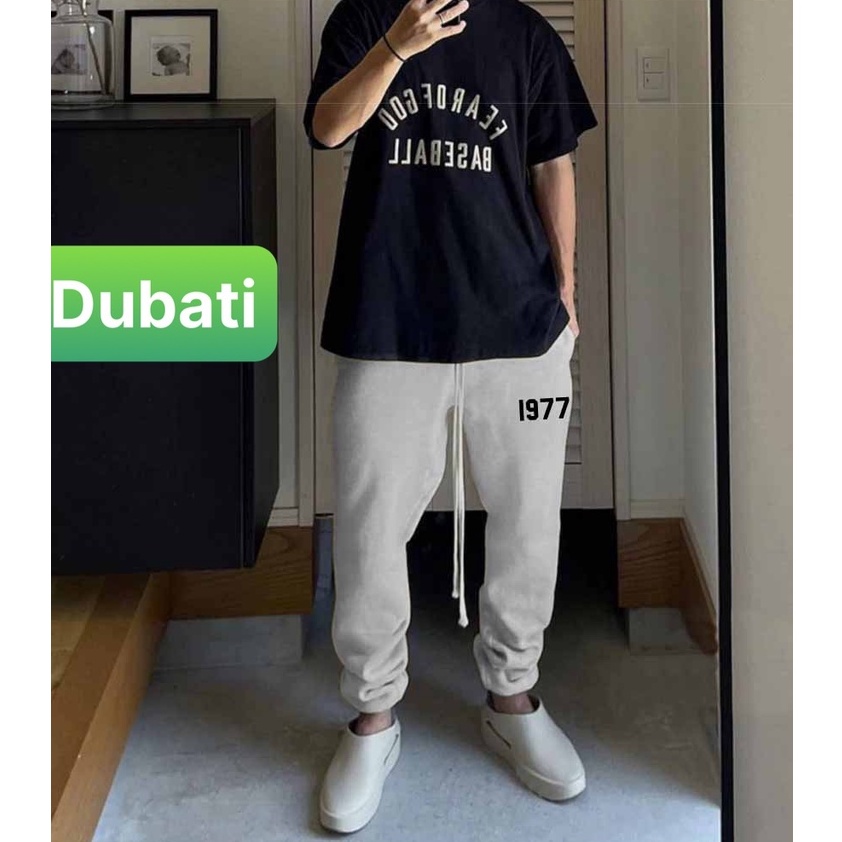 QUẦN JOGGER NAM NỮ UNISEX CHẤT NỈ DÀY DA CÁ ỐNG SUÔNG RỘNG 1977 PHONG CÁCH HOT TREND 2022 - DUBATI FASHION