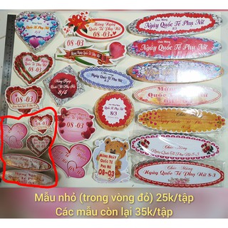 BANNER, TAG THIỆP CHÚC MỪNG 8/3- Lốc 48-50