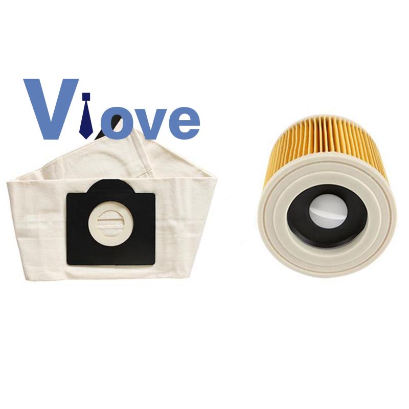 Bộ lọc Hepa & Túi đựng bụi có thể giặt được cho Karcher WD3 MV3 WD3200 SE4001