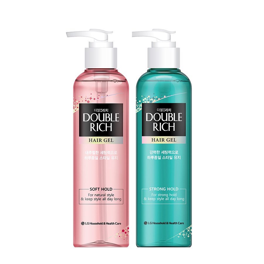 Gel Tạo Kiểu Tóc 250ml Double Rich Hair Gel Sorf Hold Dưỡng Tóc Và Giữ Nếp Tự Nhiên - mỹ phẩm ola