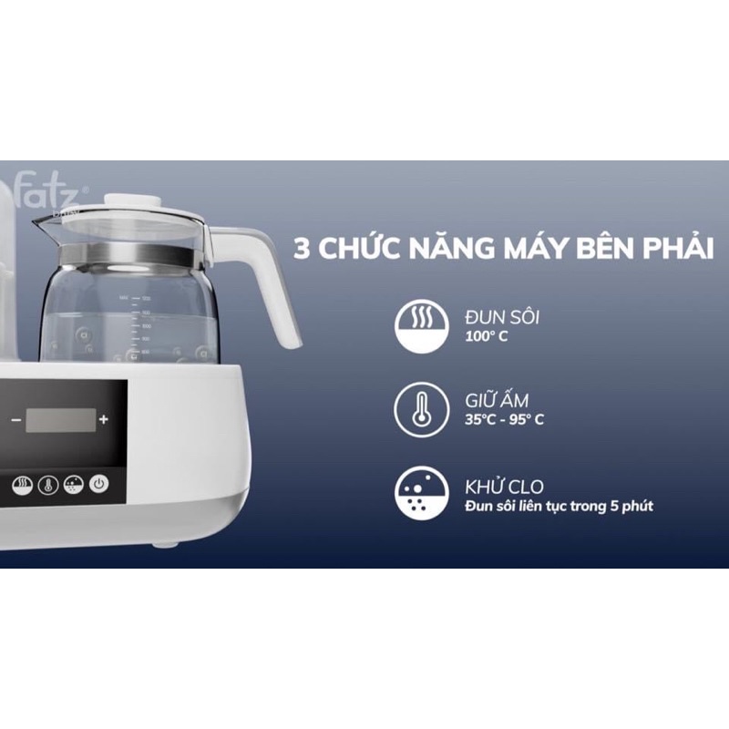 Máy đun nước, hâm sữa, tiệt trùng Fatzbaby Multimax 1 FB9002SJ