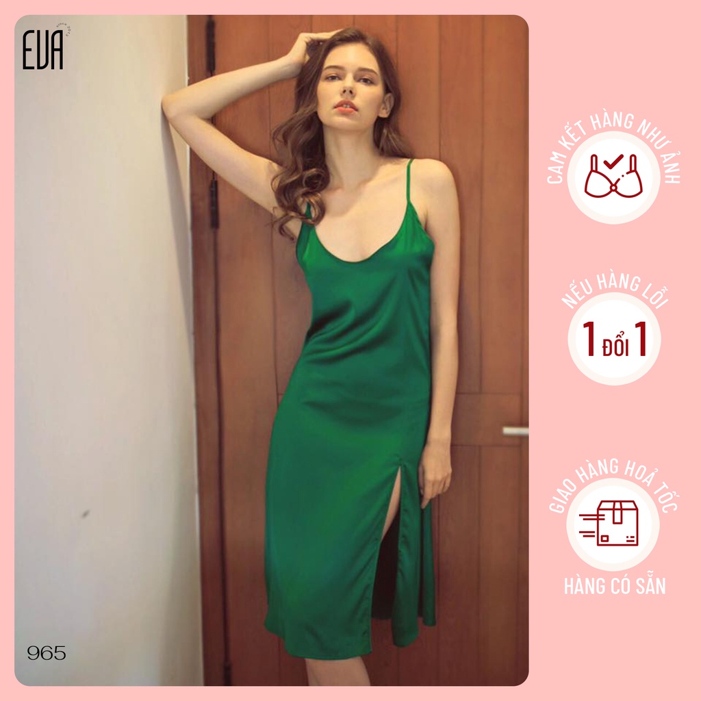 Váy ngủ lụa dài dây lưng chéo sexy 965