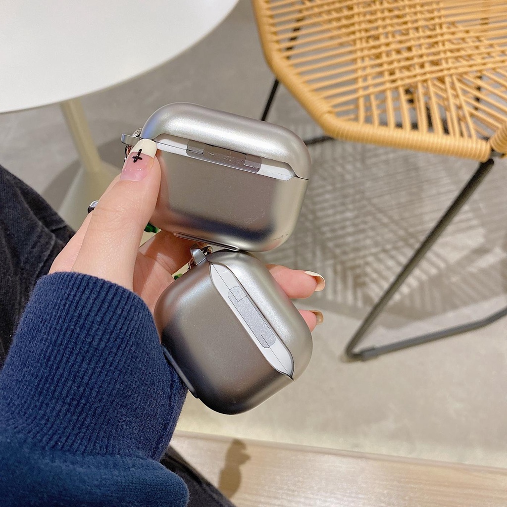 Vỏ Bảo Vệ Hộp Sạc Tai Nghe Bluetooth Không Dây Airpods 1 2 pro 3 2021 gen3 Mạ Điện Màu Bạc Họa Tiết Hoạt Hình Dễ Thương