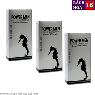 Combo 3 bao cao su powermen cá ngựa xám