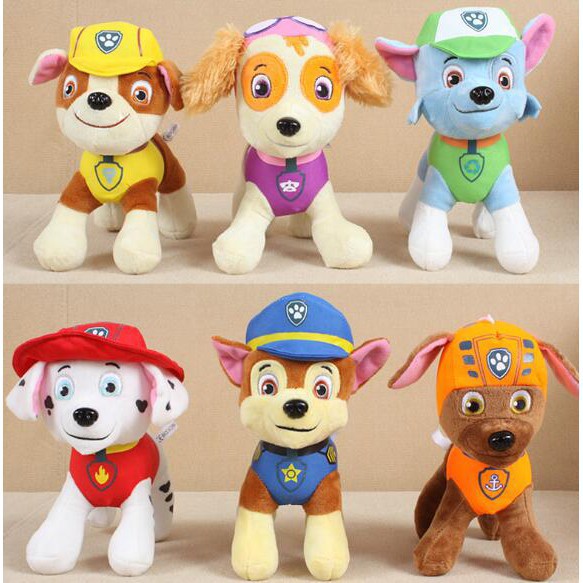 Thú nhồi bông hình chú chó Paw Patrol và pup Skype zuma 13cm/ 20cm