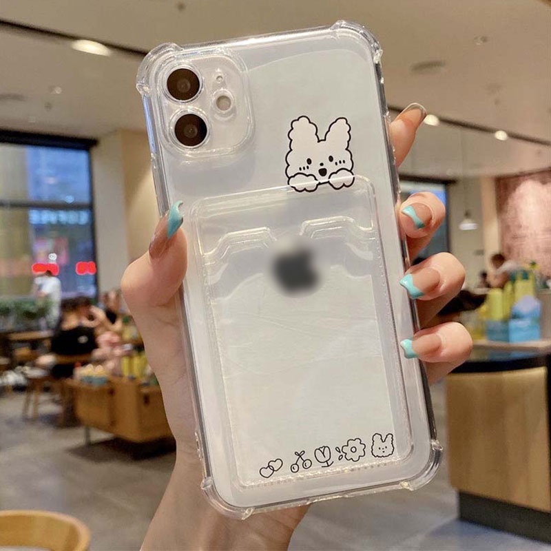 Ốp điện thoại TPU mềm có ngăn đựng thẻ cho Iphone7 8 Plus 11 12 Pro Max X Xs Xr Xsmax | BigBuy360 - bigbuy360.vn