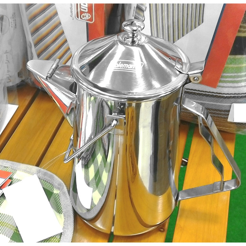 Đồ cắm trại ấm đun nước coleman cắm trại dã ngoại du lịch ấm inox campoutvn A170