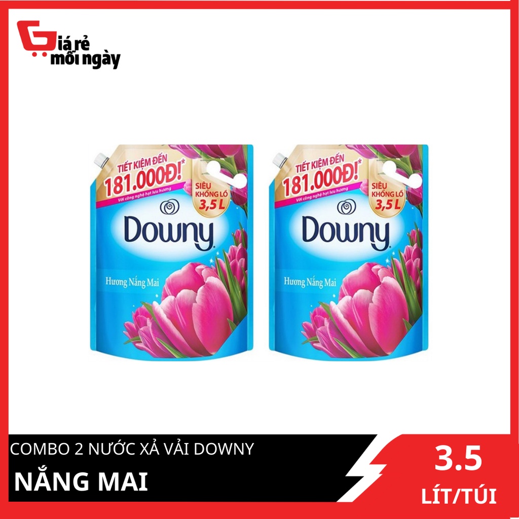 COMBO 2 túi Nước xả vải Downy Nắng mai 3.5LX2