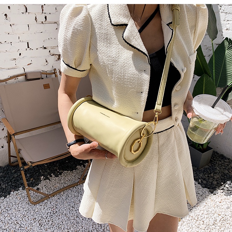 Túi đeo vai IELGY hình trụ dễ phối đồ thời trang cho nữ
