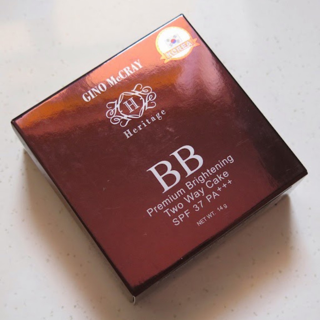 Phấn phủ GINO McCRAY Heritage BB Premium Brightening Two Way Cake SPF 37 PA+++ 14g