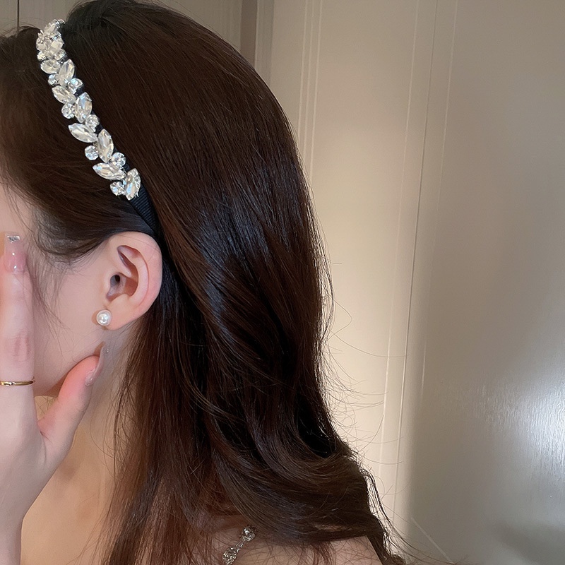 Băng Đô Cài Tóc Họa Tiết Hình Học Đính Đá Cao Cấp Thời Trang Theo Phong Cách Hàn Quốc
