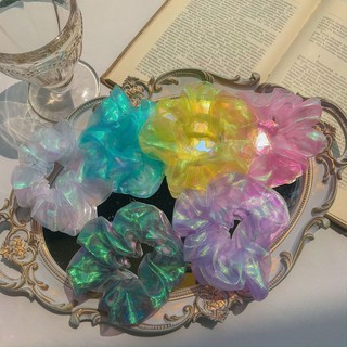 Dây buộc tóc, cột tóc Scrunchies Hologram lấp lánh