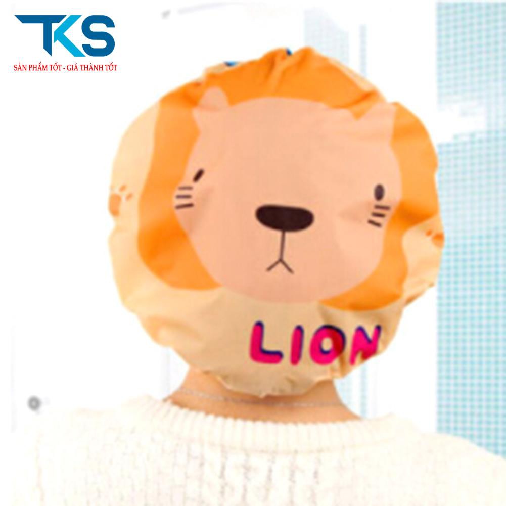 Mũ trùm tóc khi tắm kiểu hoạt hình xinh xắn chống thấm nước