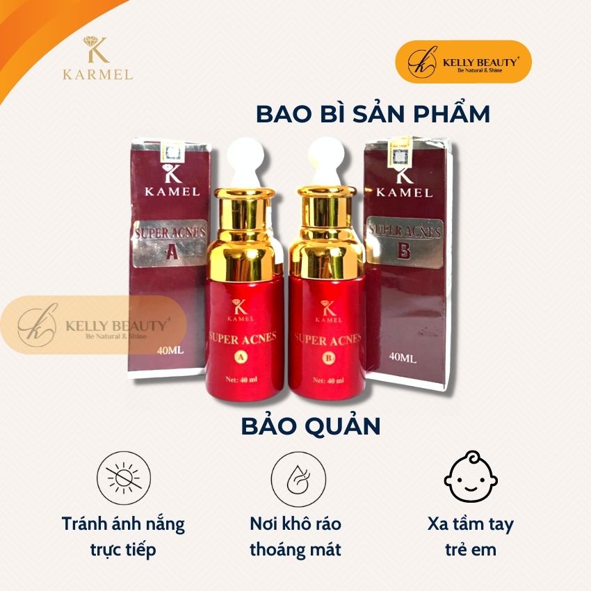 [Dòng SPA] Serum Mụn Viêm Super Acnes AB KARMEL – Giải Quyết Mụn Viêm, Kiềm Dầu, Mờ Thâm | Kelly Beauty