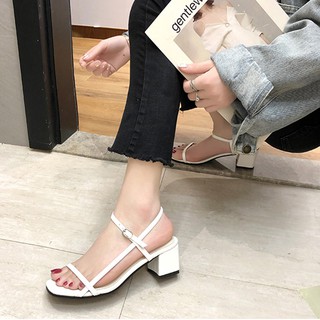 🌺Sandal Cao Gót Đế Vuông b14/ Dây Mảnh/ Mũi Vuông