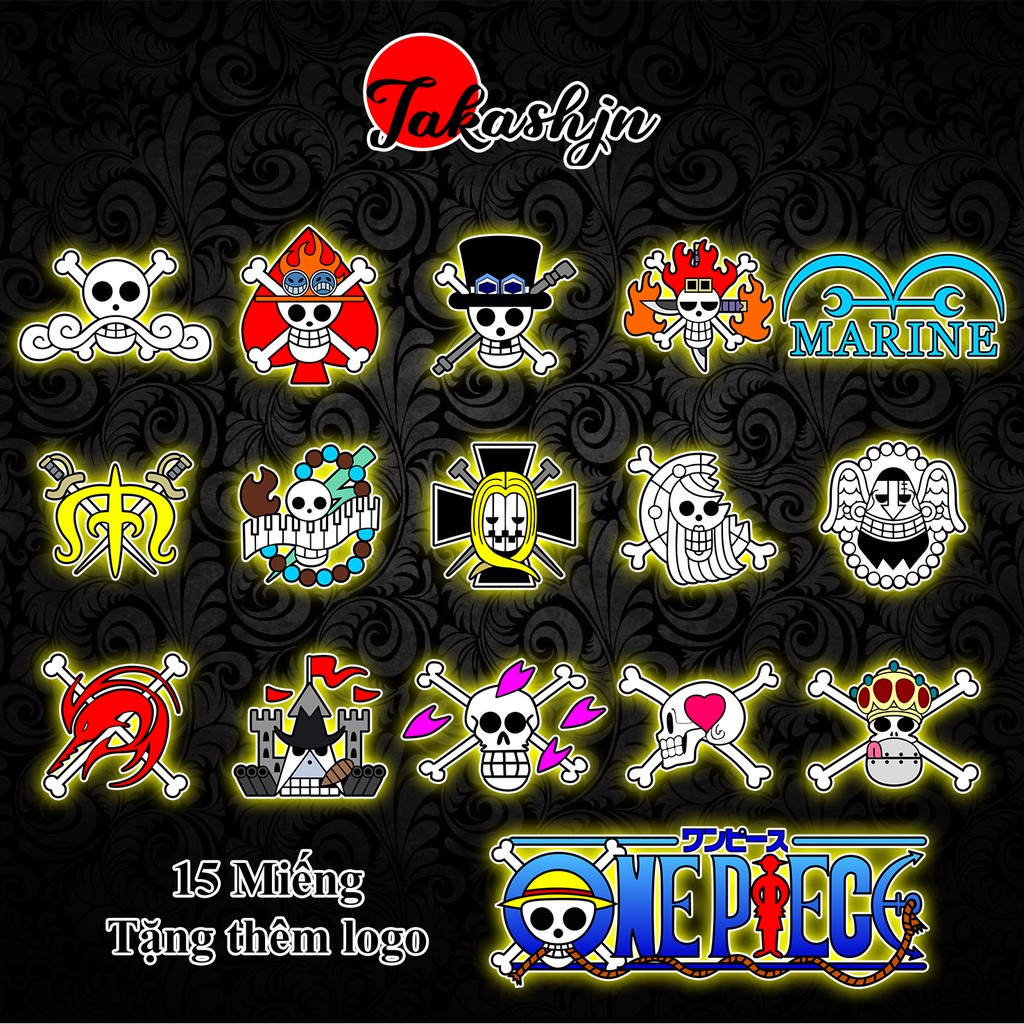 Sticker Decal trang trí dán One Piece